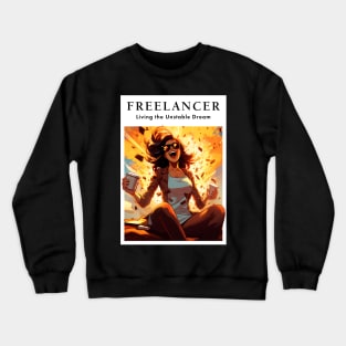 Freelancer: Living the Unstable Dream. Funny Crewneck Sweatshirt